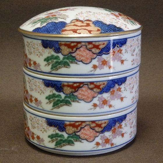 賞美堂 有田焼 春秋文三段重（小） : リビングT&S - 通販 - Yahoo