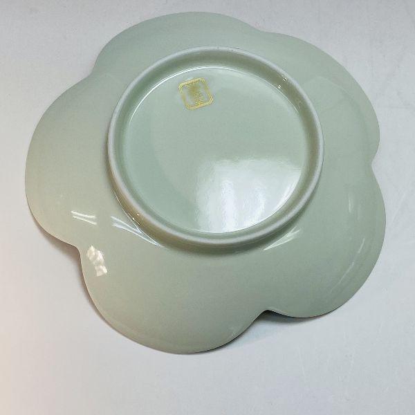 有田焼 捻り梅形皿 5枚揃え（大）銀彩祥瑞 賞美堂 得トクセール