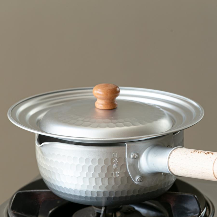 雪平鍋用兼用蓋 16cm 18cm 20cm 和の職人 （ 行平鍋 日本製 アルミ