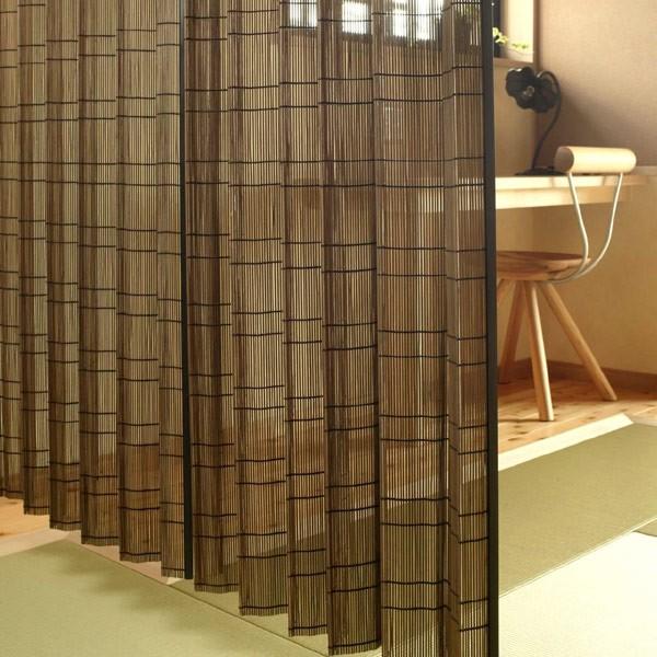 バンブーカーテン 100×175cm 2枚セット （ カーテン 和風 竹
