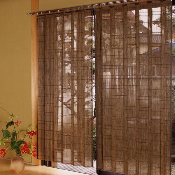 バンブーカーテン 100×175cm 2枚セット （ カーテン 和風 竹