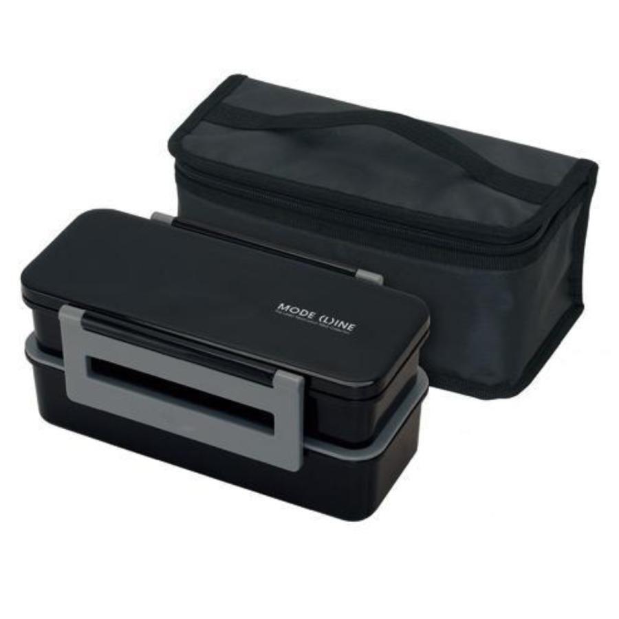 スケーター 弁当箱 2段 ロック式 大容量 1300ml 箸付き バッグ付き