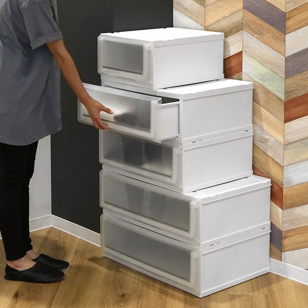 収納ケース 引き出し 1段 約 幅36×奥行45×高さ21cm クリアチェスト 半