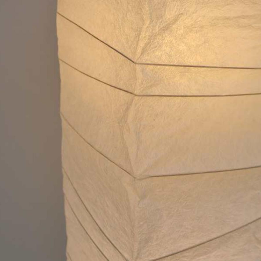 美濃和紙 和風 モダン照明 スタンド型特大フロアライト 揉み紙 四角柱型 美濃和紙 和風 モダン照明 スタンド型フロアライト 揉み紙×麻葉白