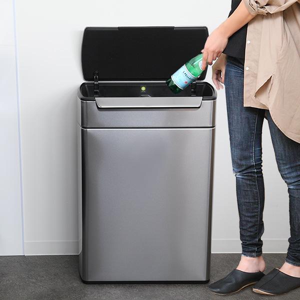 simplehuman ゴミ箱 48L 正規品 レクタンギュラー タッチバーカン