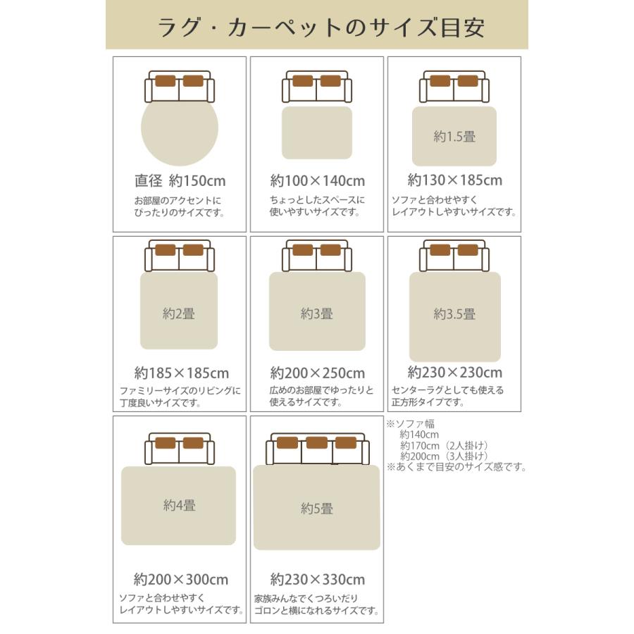 スミノエ ラグ リュストル 100×140cm 防炎 防ダニ 床暖房対応 