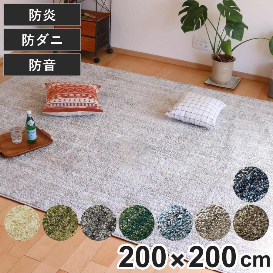 スミノエ ラグ リュストル 200×200cm 防炎 防ダニ 床暖房対応 