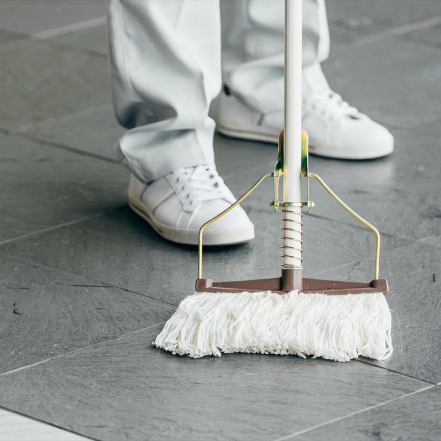 山崎産業 モップ 長さ147cm DailyClean ネオカラーモップ 10本セット （ 水拭きモップ 本体 10本 床掃除 拭き掃除 業務 ...