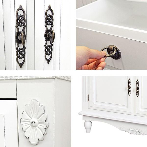 ビンテージ ドロワーサイドボード 飾り台 コンソール 猫脚 剥離