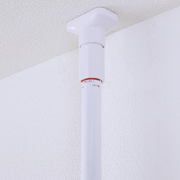 間仕切りつっぱりカーテンポール つっぱり 間仕切りカーテンポール 幅108〜180cm 2台セット （ 突っ張り