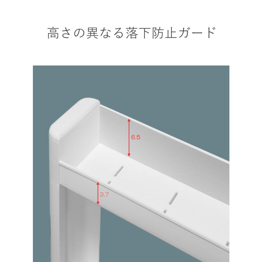 キッチンワゴン スマートワゴン Fit W45 幅12.5cm 奥行45cm 5段 （ 木天板付き キャスター付き スリム 日本製 隙間収納 スリムワゴン 隙間ラック ）｜livingut｜11