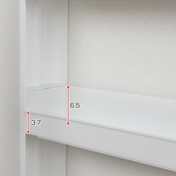 隙間収納 トイレ収納 スリム スマートワゴン サニタリー 幅12.5cm 奥行45cm 3段 天板付き 組立式 （ すき間収納 すき間 収納 隙間 サニタリーラック ） | 不動技研 | 05