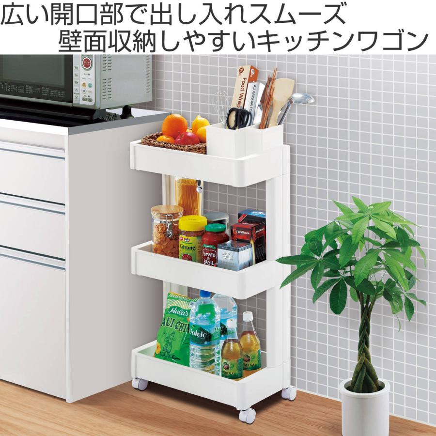 不動技研 キッチンワゴン スマートワゴン Fit W250 3段 壁面収納