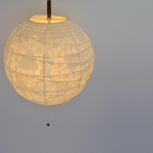 ペンダントライト 和紙 透かし梅 2灯 （ 照明 天井 和風照明  