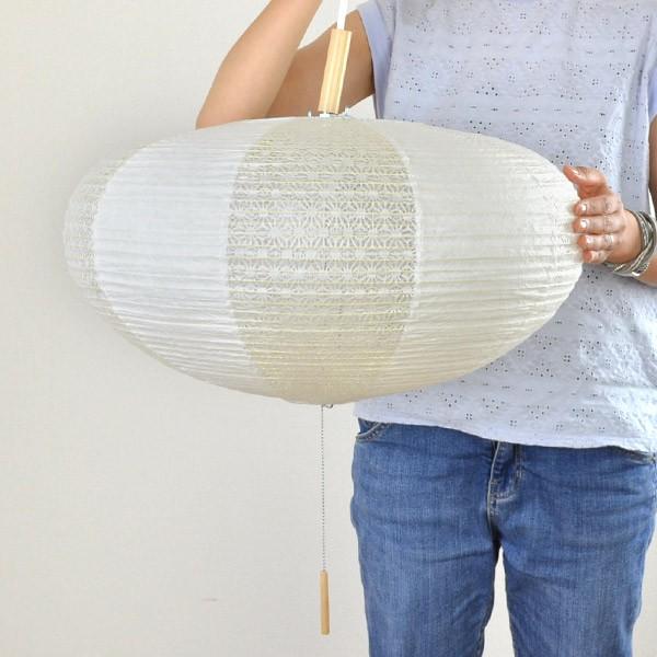 ペンダントライト 和紙 ペンダントランプ 揉み紙X麻葉白 2灯 （ 照明  