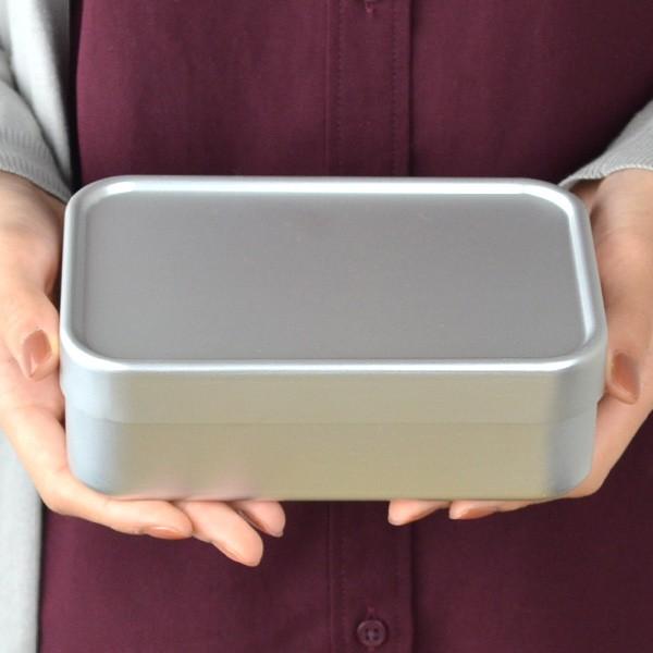 お弁当箱 アルミ製 深型 S 620ml 日本製 （ アルミ弁当箱 仕切り付き 1