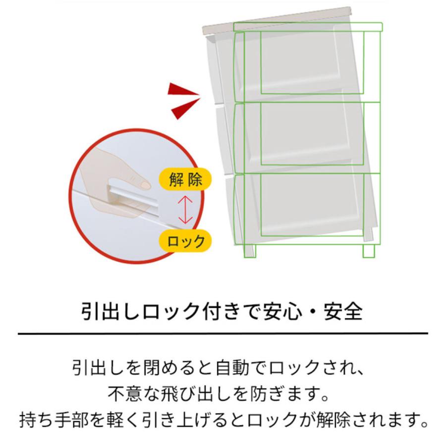 チェスト フィッツプラス プレミアム 4段 幅65×奥行41×高さ85cm FP6504 （ Fits プラスチック 引き出し サイドチェスト タンス ）｜livingut｜07