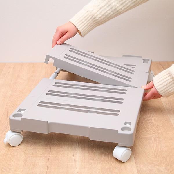 押入れ収納キャリー 幅54 76 奥行37 高さ11cm 押入れ キャリー 台車 キャスター付き 押入れ収納 収納 平台車 すのこ 伸縮タイプ リビングート ヤフー店 通販 Yahoo ショッピング