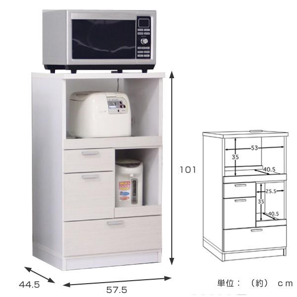 □在庫限り・入荷なし□ レンジ台 家電ラック 米びつ付 ライフ 木目調
