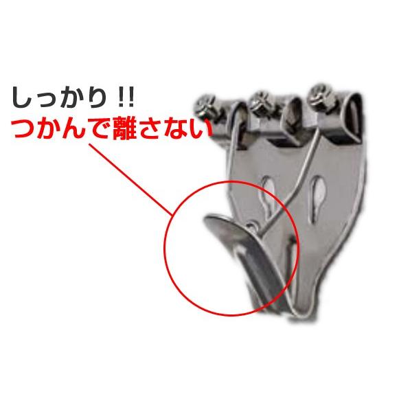 フック ステンレスフック ストッパー付 トリプル 石膏ボード用 木壁