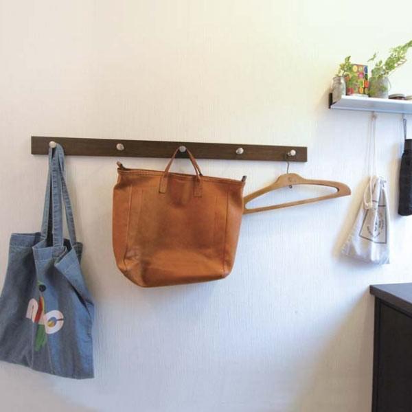 壁掛け フック ライン5連フック 約 幅80cm ハンガーフック 石膏ボード