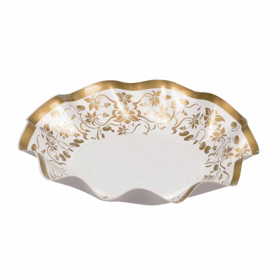 パール金属 紙皿 リトルリッチ WAVEペーパーボウル 浅型 17cm 5枚入