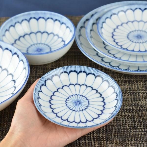 プレート 12cm 美濃焼 洋食器 大輪菊 5枚セット （ 食器 磁器 器 お皿