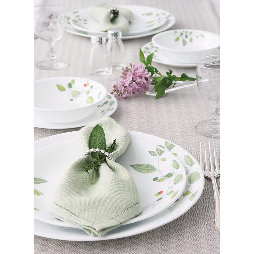 コレール　× パール金属　『グリーンブリーズ』　セット35枚 パール金属 ボウル 14cm コレール CORELLE 白 食器 皿 グリーン
