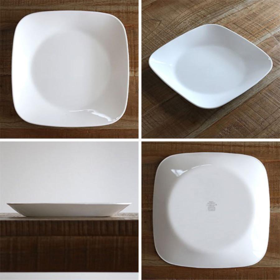 パール金属 プレート 23cm コレール CORELLE スクエア 白 食器 皿 角皿