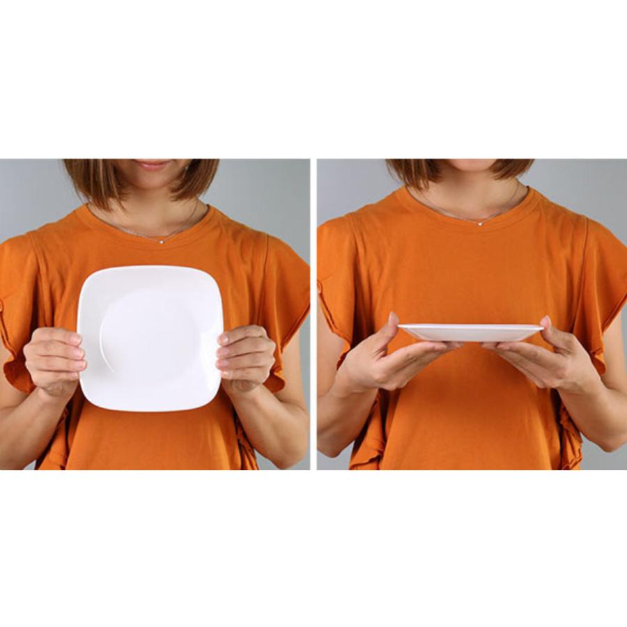 プレート 17cm コレール CORELLE スクエア 白 食器 皿 角皿 ウインターフロスト （ 食洗機対応 ホワイト 電子レンジ対応 お皿 オーブン対応 白い ）｜livingut｜06