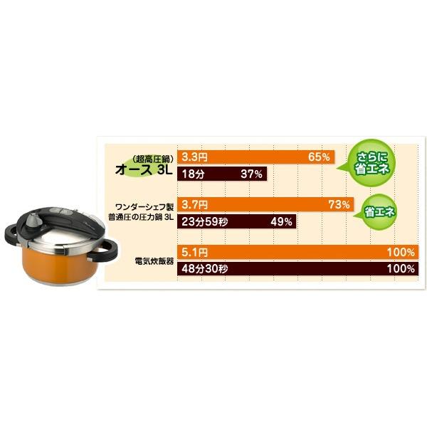 Wonder chef ワンダーシェフ 圧力鍋 オース 20cm 3L IH対応 （ 両手鍋