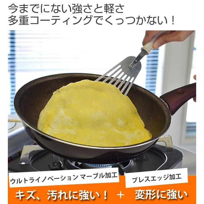 フライパン マーブル加工 20cm IH対応 PFOAフリー （ 片手鍋 ガス火