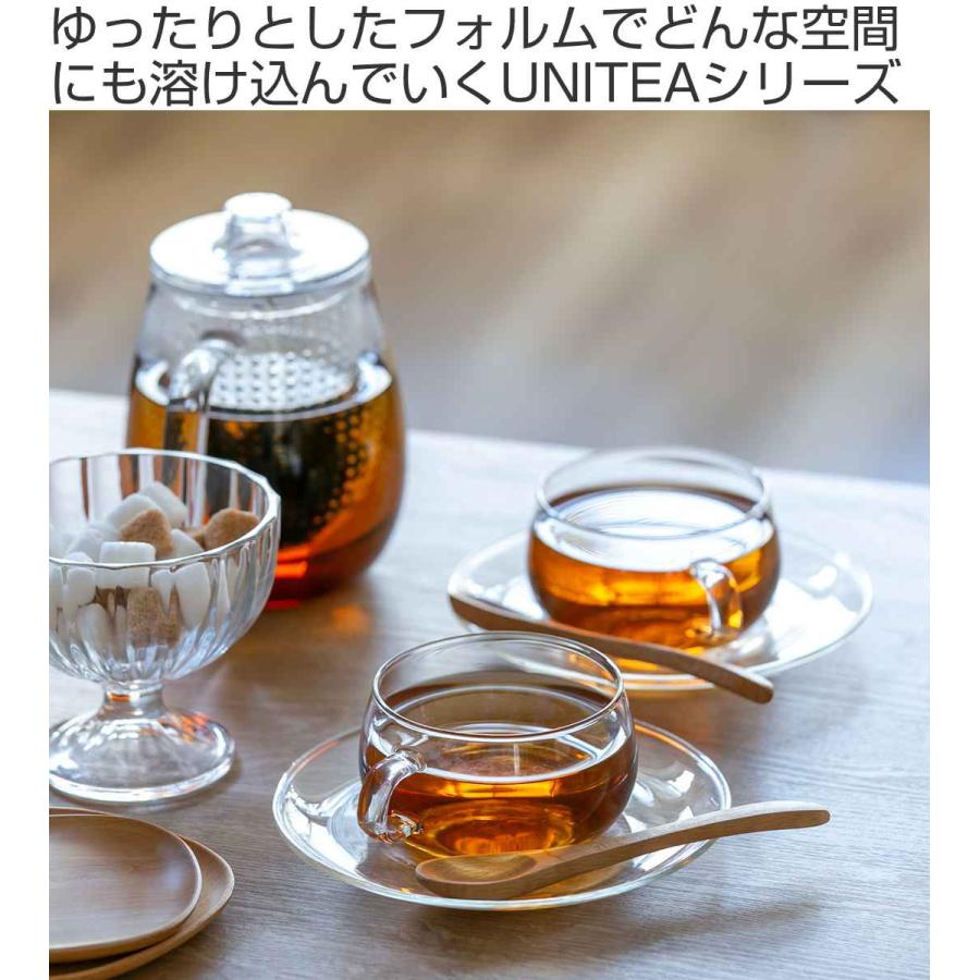 KINTO（キントー） UNITEA カップ&ソーサー 230ml ガラス 2客セット