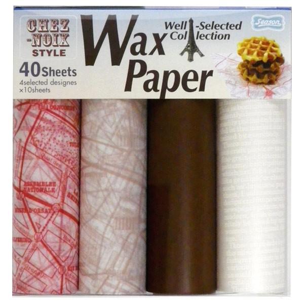 ワックスペーパーセット ハンディ シェノワスタイル 15cm角 4柄各10枚