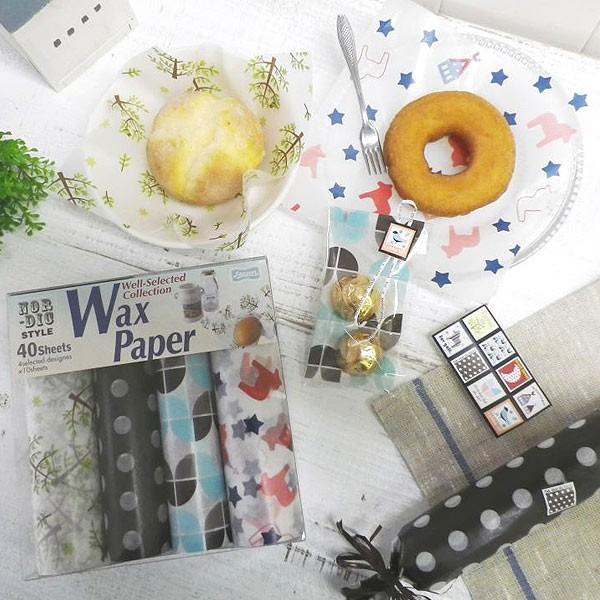 ワックスペーパーセット ハンディ ノルディックスタイル 15cm角 4柄各