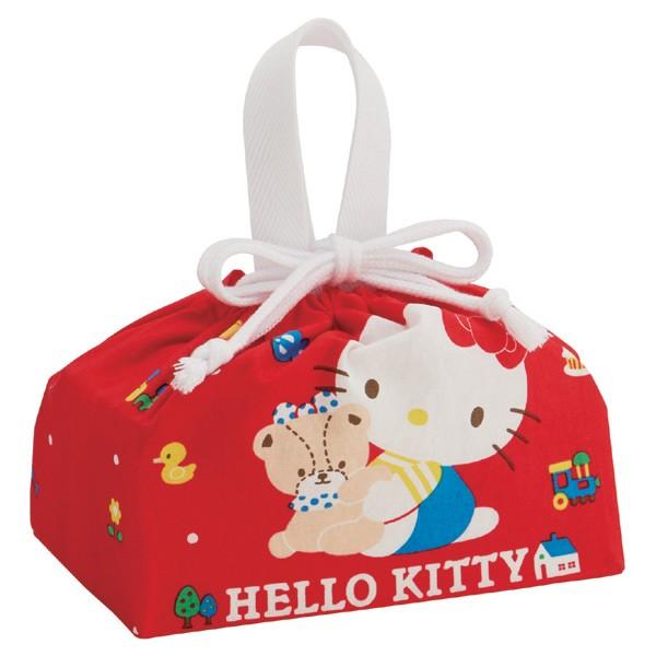 ハローキティ ランチ巾着　お弁当用品　サンリオ　カオハナ sanrio（サンリオ） お弁当袋 ランチ巾着 ハローキティ 80's 子供用