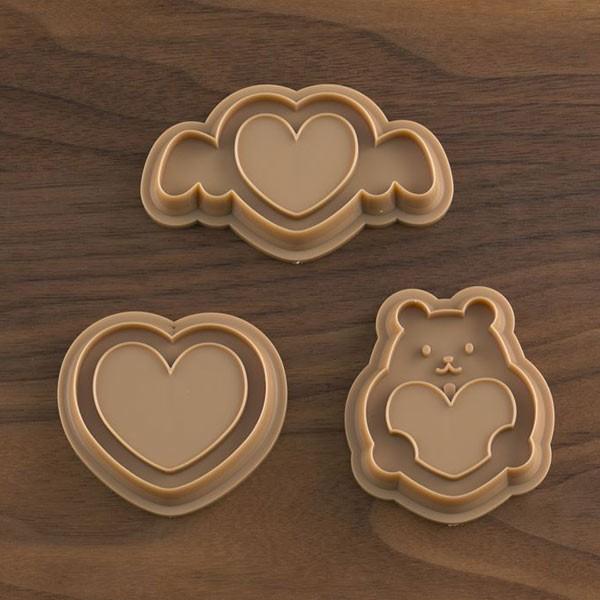 チョコクッキー型 抜き型 スタンプ ハート クマ （ チョコクッキー 型