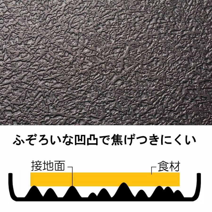 フライパン 26cm IH対応 鉄製 ファイバーライン加工 （ ガス火対応 炒め鍋 いため鍋 鉄フライパン ）｜livingut｜03