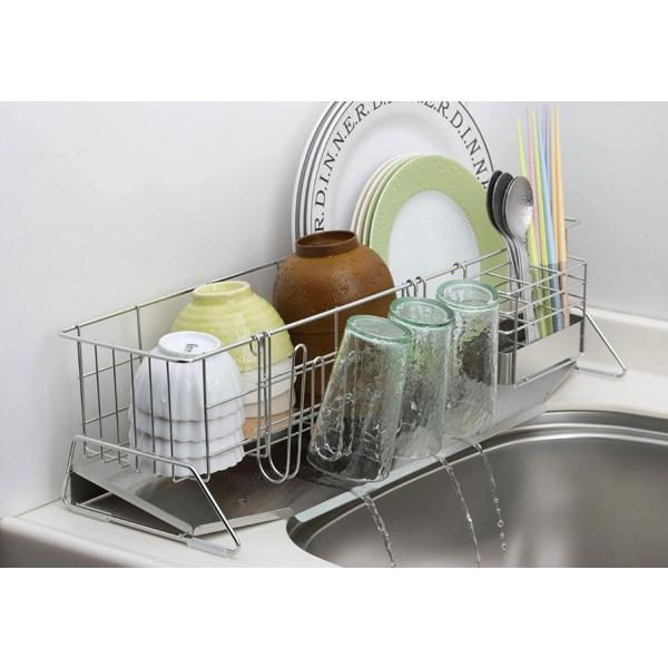 水切りラック シンクサイド 水切りラック シンクサイド 幅の広がるスタイリッシュ水切り 幅20×奥行