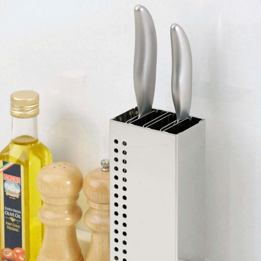 下村企販 包丁スタンド （ ステンレス 日本製 包丁立て ナイフスタンド