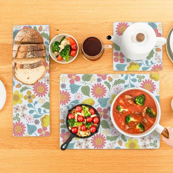 鍋敷き ガラス製 キッチントッププレート スクエア （ 耐熱プレート 鍋