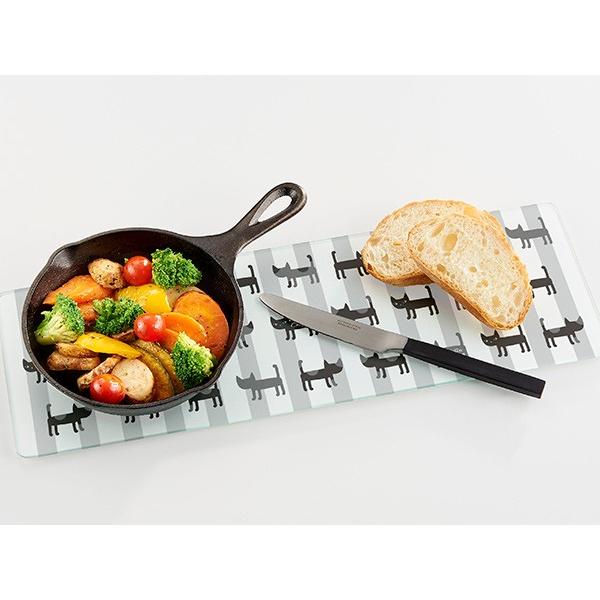 鍋敷き ガラス製 キッチントッププレート レクタングル （ 耐熱