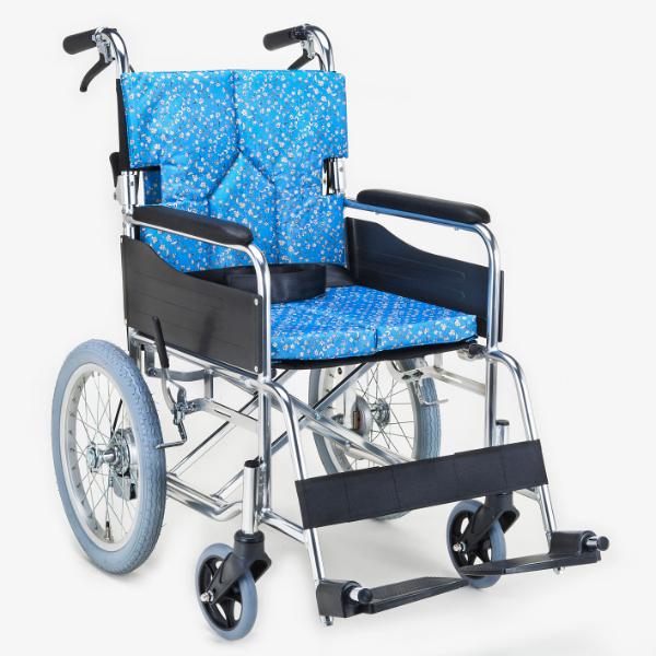 マキテック 車いす 介助式 背折れタイプ 座面幅42cm 非課税 （ 車椅子
