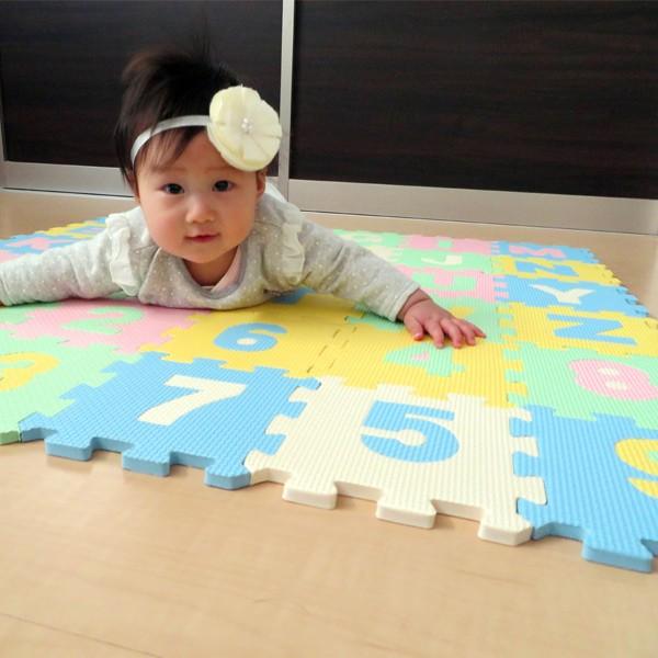 パズルマット ジョイントマット アルファベット 数字 9枚入り 厚み1cm