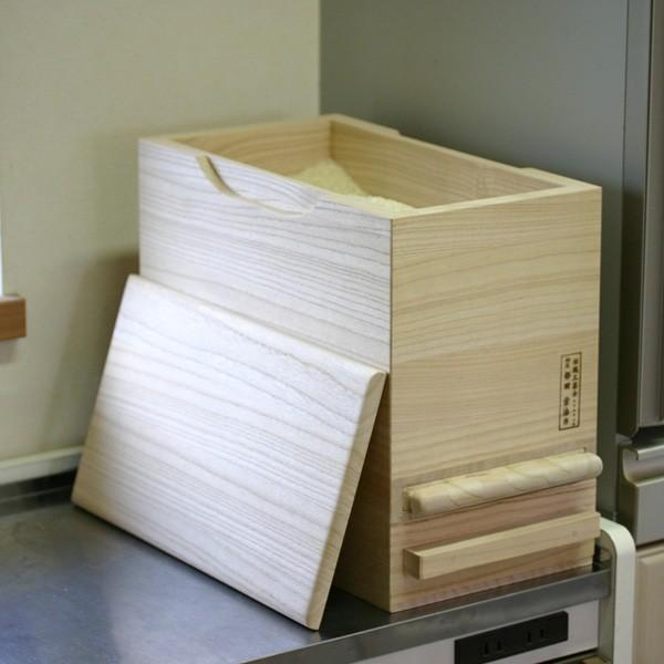 米びつ 計量機能付き 桐製 5kg 1合計量 （ 米櫃 こめびつ ライス