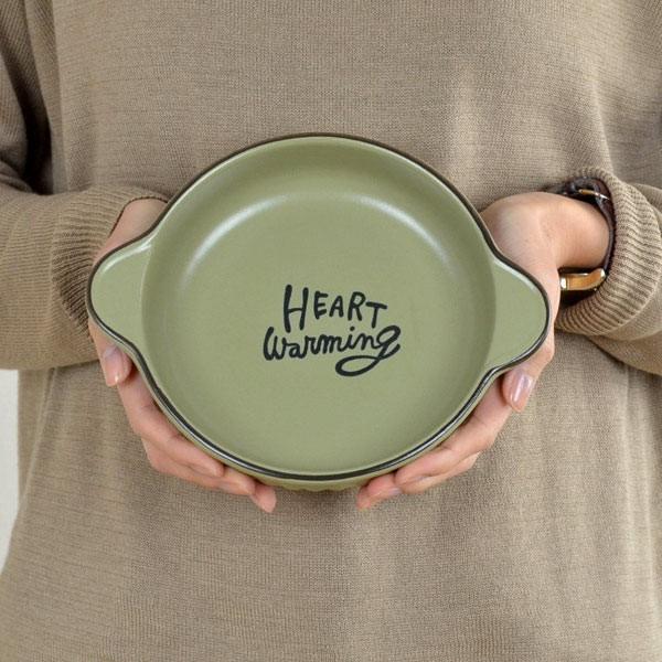 グラタン皿 ラウンド 17cm 洋食器 ハートウォーミング 磁器製 （ 日本