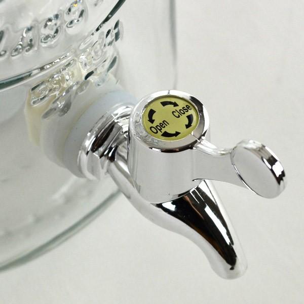 ドリンクサーバー 4L ガラス 蛇口付き 6個セット （ 梅酒 果実酒