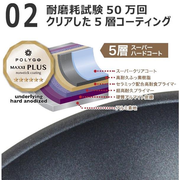 フライパン　ハードマイティ　26cm　IH対応　アルミ製 （ 片手鍋 調理器具 ガス火対応 ）｜livingut｜05