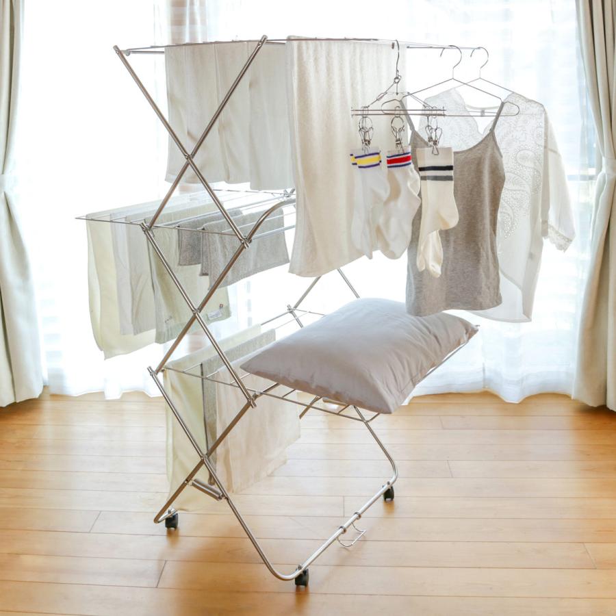 大木製作所 室内物干し ステンレス タワー型室内物干し 大 タオル干し