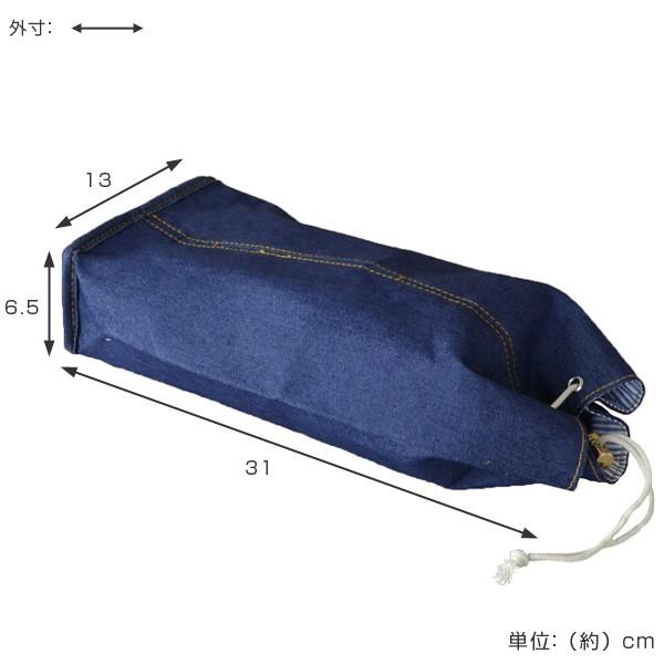ティッシュケース デニム 布製 吊り下げ ファブリック （ ティッシュ